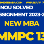 MMPC 13 solved assignment 2023-24