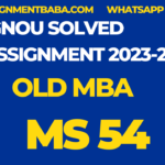 MS 54 solved assignment 2023-24
