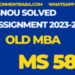 MS 58 solved assignment 2023-24