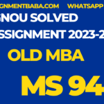 MS 94 solved assignment 2023-24