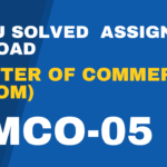 MCO 05 solved assignment Ignou Master of Commerce (MCOM) 2023-24