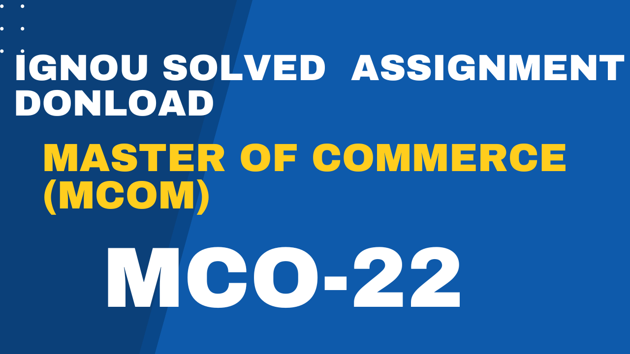 ignou assignment 2023 mcom