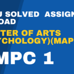 MPC 1 solved assignment Ignou MA Psychology (MAPC) 2023-24