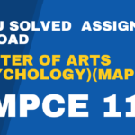 MPCE 11 solved assignment Ignou MA Psychology (MAPC) 2023-24