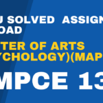 MPCE 13 solved assignment Ignou MA Psychology (MAPC) 2023-24