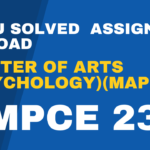 MPCE 23 solved assignment Ignou MA Psychology (MAPC) 2023-24